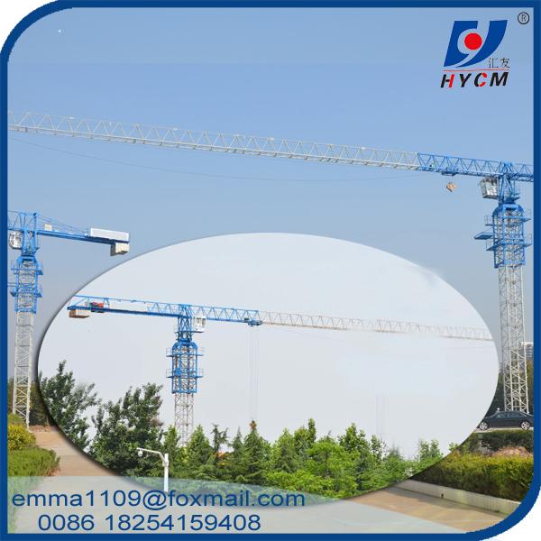 Flat Top TowerCrane 6tons QTZ63-PT5510 55m Boom Long Tower Kren Chart