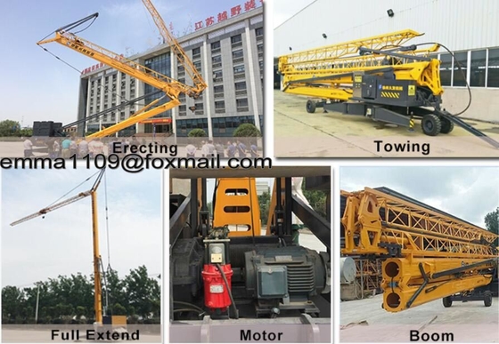 China 2ton Self-Erecting Construction Tower Crane For 3 Layers Low Rise Building supplier