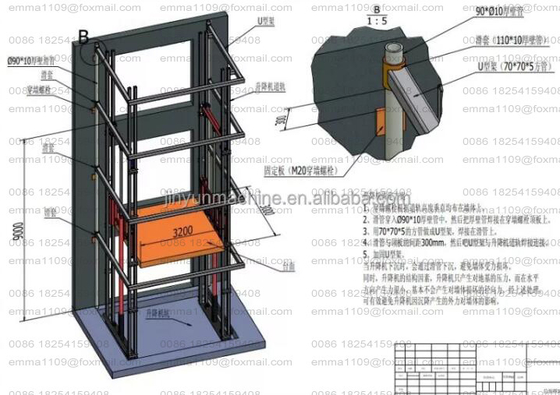 China OEM Low Building 300kg to 2000kg Indoor Material Lift Platform Hydraulic Type supplier