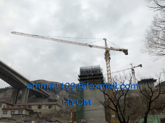 China Hot Sell 60m Boom Tower Crane 6t 3m L46 Mast Section 50m Height In Uzbekistan supplier