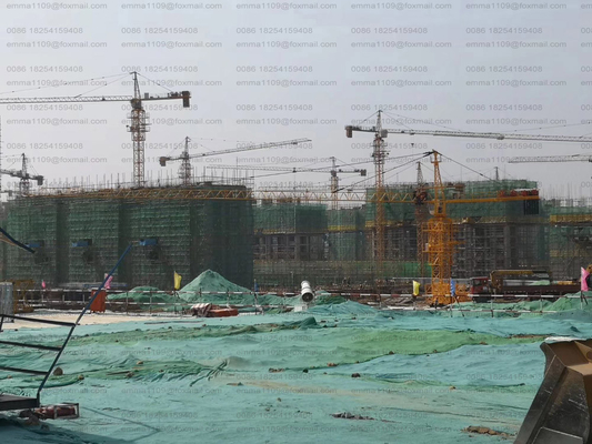 China 8tons QTZ100 Faucet Tower Crane 60m Lifting Jib City Construction Crane for Russia supplier
