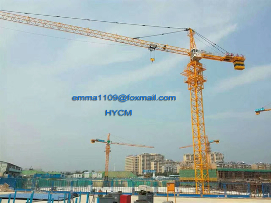 China 8 Tons TC6013 HammerHead Tower Crane 60m Working Arm L46A Mast with LMI supplier