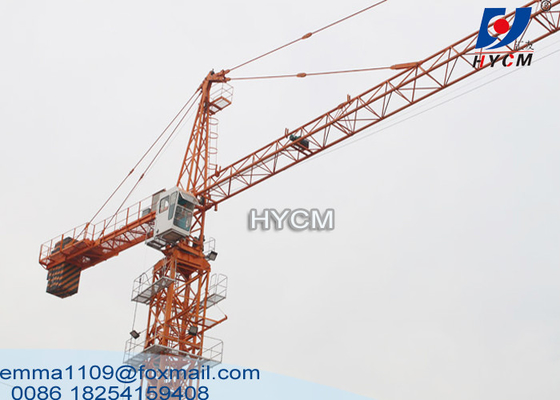 China QTZ100 70m Height Tower Crane TC6013 8T Load with Fold 3m Mast Section L46 supplier