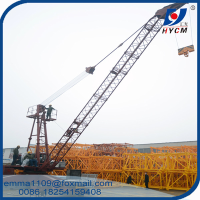China 6000kg Max.load 24mts Luffing Jib Derrick Crane for 60m Building Construction supplier