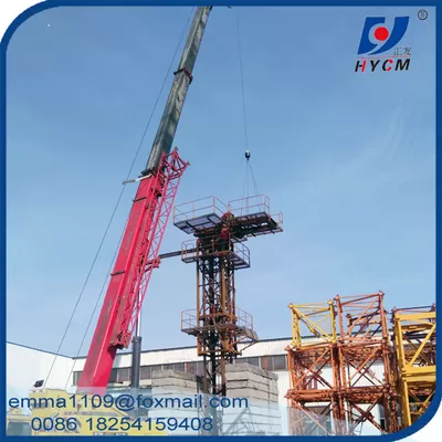 China D63 2520 Luffing Jib Crane Tower 6tons Load 25m Jib 2.0t End Load supplier