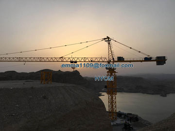 China 25T TC7550 75M Jib Arm Huge Topkit Types of Tower Cranes 5.0T Tip Load supplier