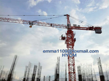 China QTZ100 Topkit Tower Crane 8 tones Load 56m Boom 1.4t Tip Load In Russia supplier