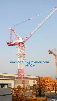 China D5015 8T Luffing Tower Crane Full Invertor Control Box with 7.5m Base Mast supplier