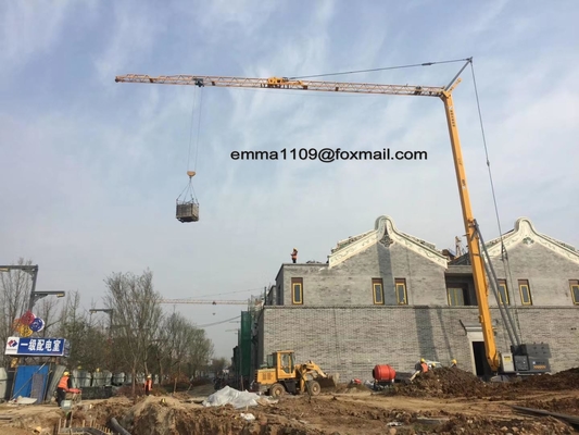 China 4t High Quality Self Install Tower Crane With Hydraulic Legs Display Torque Limiter supplier