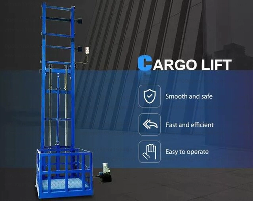 China Outdoor 3m to 15m Cargo Material Lift Platform Single and Double Rail supplier