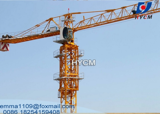 China PT6019 10T Flat Top Tower Crane 2*3m Split Mast with Fixing Angle with SINEE Inverter Control supplier