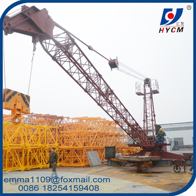 China QD60 6 tons Derrick Luffing Crane 24m Boom 220V 60Hz 3 Phase with Transfermor supplier