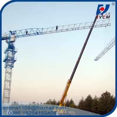 China No Head T Type 5tons 50m Boom Length Topless Tower Crane For Sell supplier