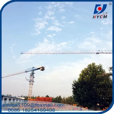 China Top Flat Tower Crane QTP5010 50M Boom Long 5TONS Specifications supplier