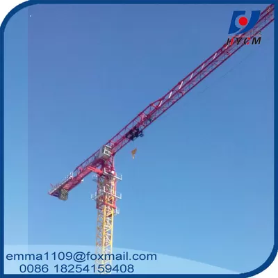 China 10ton Top Tower Crane PT6518 65m Jib With Potain Mast Section 3m supplier