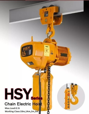China Chain Hoist HSY type 500kg to 35tons Single or Double Chain for Cranes supplier