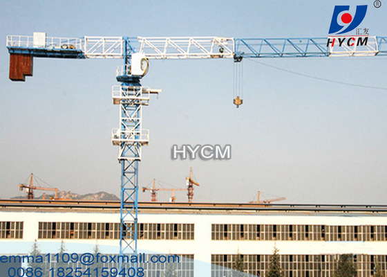 China QTZ125 Flat Top Tower Crane 10t Load with Weight Moment Indicator 60meter Boom supplier