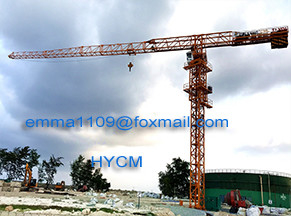 China PT6515 Topless Flat top Tower Crane 65 Meters Jib Length 55 mt Height 10 tons Load supplier