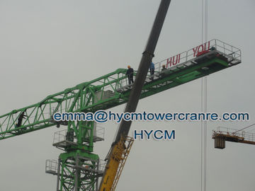 China 10tons Flat Top Tower Crane QTP6518 65m Jib 3m Four Slice Mast Section supplier
