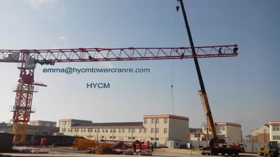 China Topless Flat Tower Crane 20t PT8030 80M Large Working Jib 5m Mast supplier