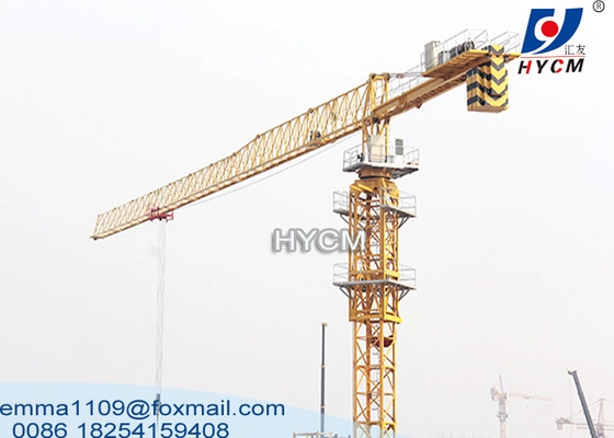 China PT6013 Flat Top Tower Crane 60M Jib Hydraulic Climbing Jacking Cage with L46 Mast supplier
