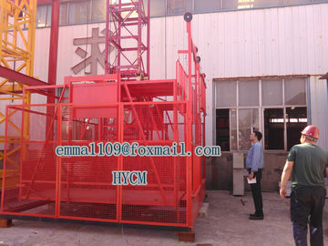 China SS100 1000kg Small Material Hoist One Cage 800mm Mast Sections supplier