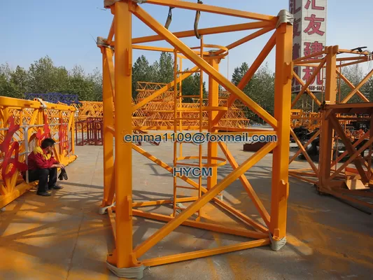 China QTZ100 Tower Crane Spare Parts Mast Section 2.5m Height with Retaining Ring supplier