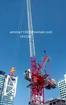China 8tonnes 165ft Luffing Jib Tower Crane 50m Working Arm Full VFD Control supplier