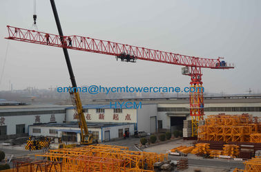 China PT7532 Flat Top Tower Crane 75mts Working Jib 20t Load Without Head Type supplier