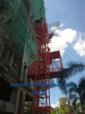 China Mini Material Elevator Lifting 2tons Load Capacity SS100/100 Double Cage supplier