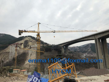 China QTZ6513 Top Slewing Tower Crane Free Height 45meters 2.5m Mast Section supplier