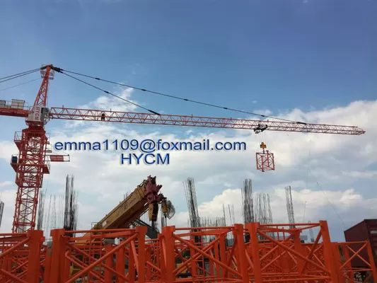 China QTZ5015 8T Tower Crane 50m Lifting Jib 1.5t Tip Load 45m Free Height supplier