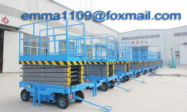 China SJY Series Mobile Scissor Lift Platform 300kg - 1000kg Load 4m to 18m Platform Height supplier