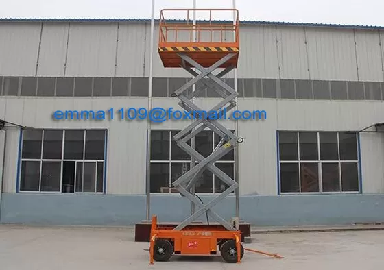 China SJY1.0-6 Mobile Scissor Platform Load 1000kg 6m Platform Height with full Safety Device supplier