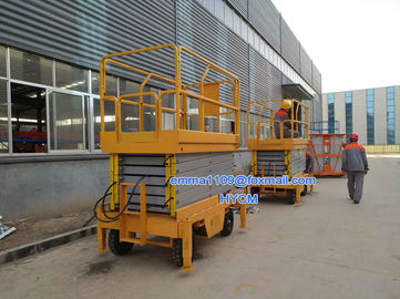 China Custom Made SJY1.0-14 Mobile Scissor Lift Platform 1000kg Capcity Battery Move and Lift supplier