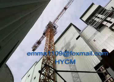 China Hammerhead Tower Crane Lifting Capacity10 Tons Height 50 Meters Jib 60 Meters supplier