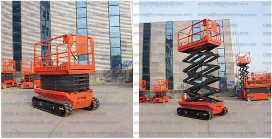 China Battery Powered Hydraulic Electric Tracked Crawler Scissor Lift Platform supplier