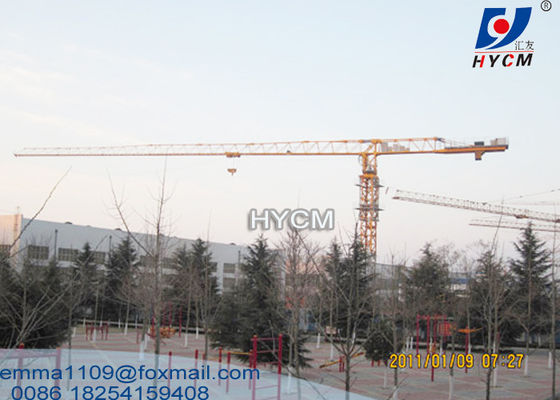 Flat Top TowerCrane 6tons QTZ63-PT5510 55m Boom Long Tower Kren Chart
