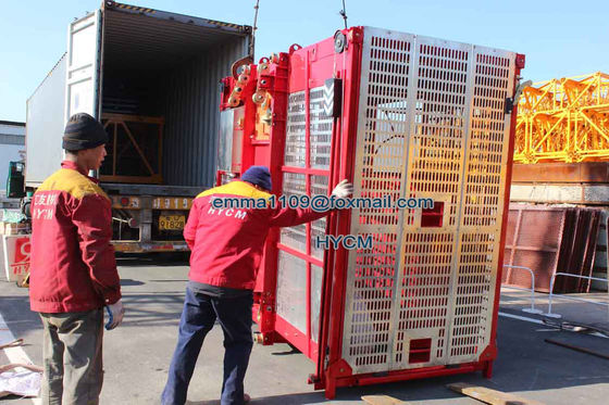 Cheaper SC100 High Rise Material Hoist With Anti Fall Devices And Limiters