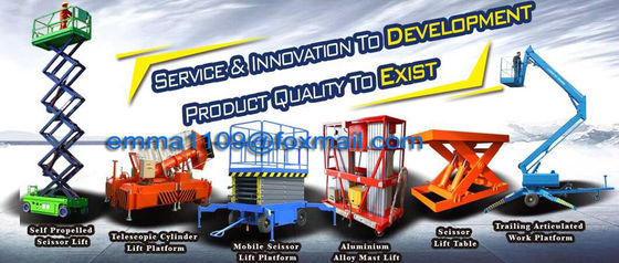 4m to 18m SJY Scissor Working Platform Load 300kg to 1000kg Mobile Type Power Control