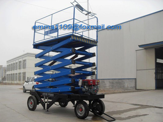 4m to 18m SJY Scissor Working Platform Load 300kg to 1000kg Mobile Type Power Control