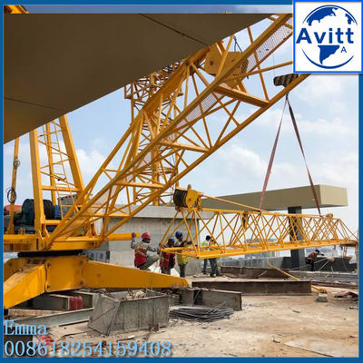 6Tons Derrick Crane to Remove Internal Potain MC85 Tower Crane of Building