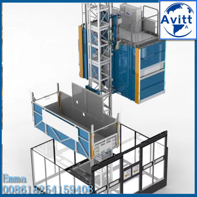4tons VFD Inverter control Rack and Pinion Building Elevator Hoist Low or Middle Speed