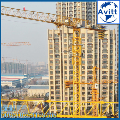 QTZ125 Flat Top Tower Crane 60m Boom 10t Capacity