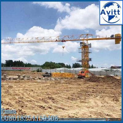 4t QTZ40 Flat Top Tower Crane 27m Freestanding Height For 8 Floor Real Estate Construction